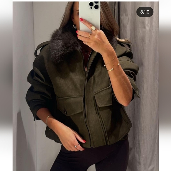 Zara Jackets & Blazers - Zara Faux Suede With Removable Collar